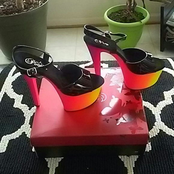pleaser rainbow shoes